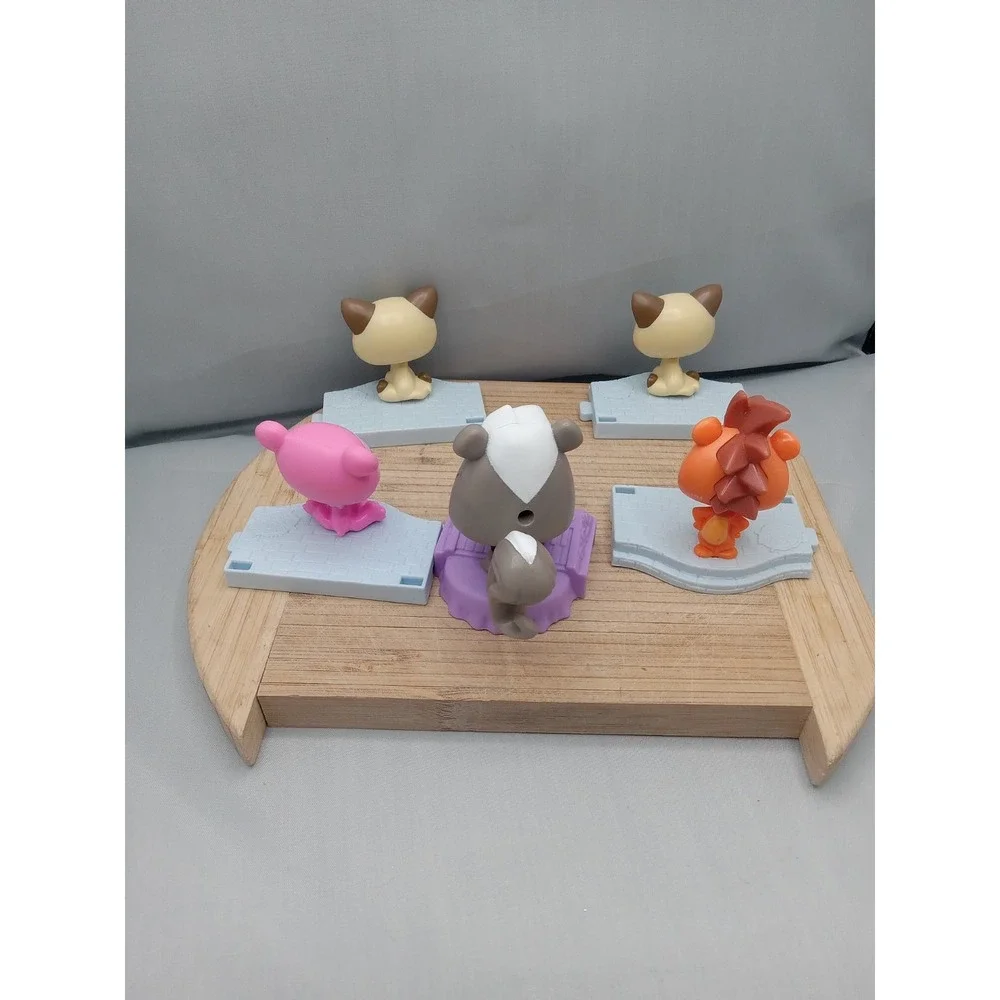 2‎ SHORTHAIR CAT&3 Others #McDonalds - Authentic Littlest Pet Shop - Hasbro LPS
